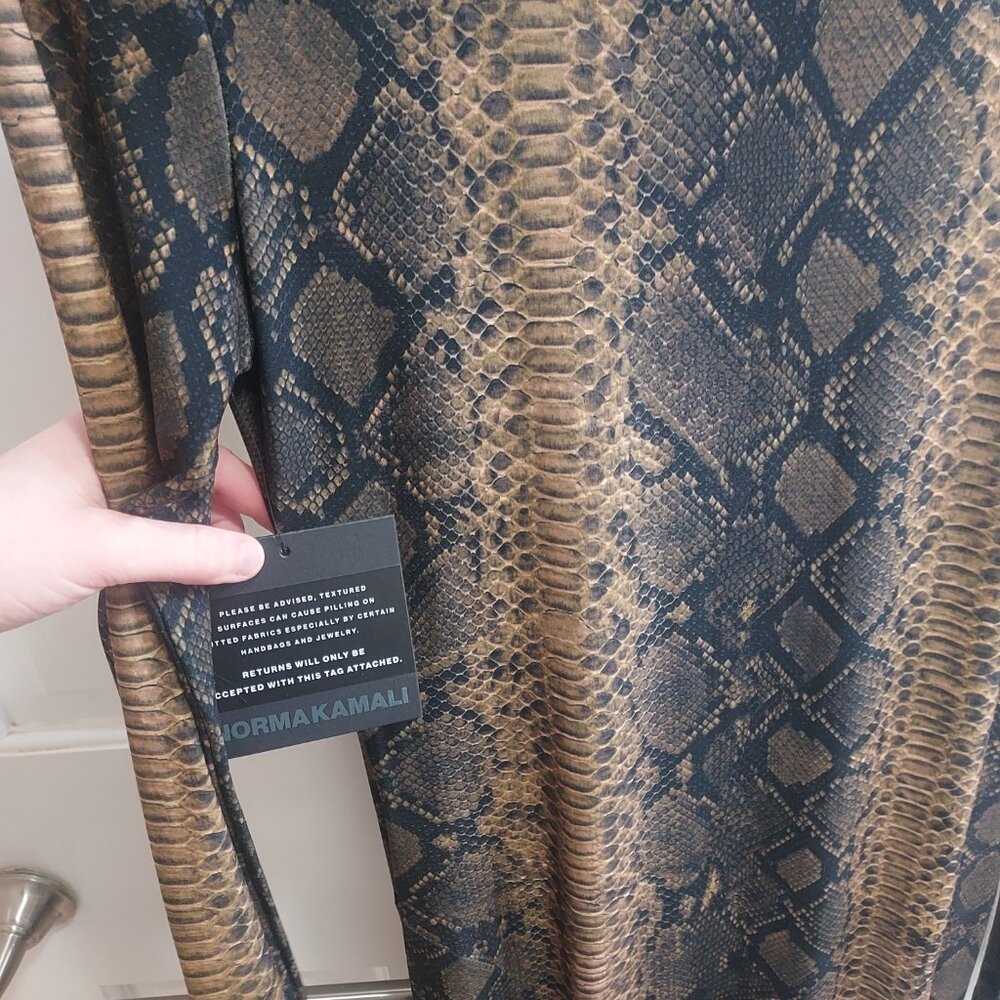 Norma Kamali Snake Python Turtleneck Long Sleeve … - image 5